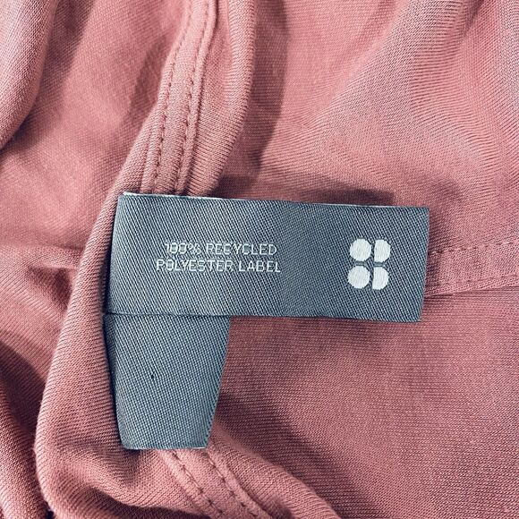 SWEATY BETTY 6 Tori Twist Front Hooded Pullover Top Cinder Pink Athleisure Soft - Picture 10 of 14